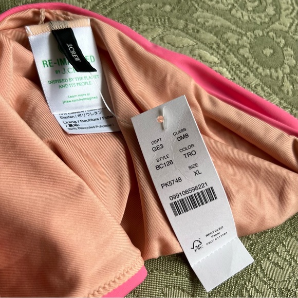 NWT J. Crew High-Rise Cheeky Bikini Bottom Size XL Tea Rose - Picture 7 of 7